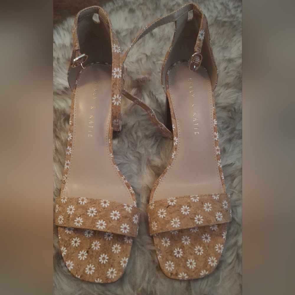 Kelly & Katie Tan Floral Women's Sandals